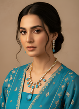 Blue Ruby Necklace Set