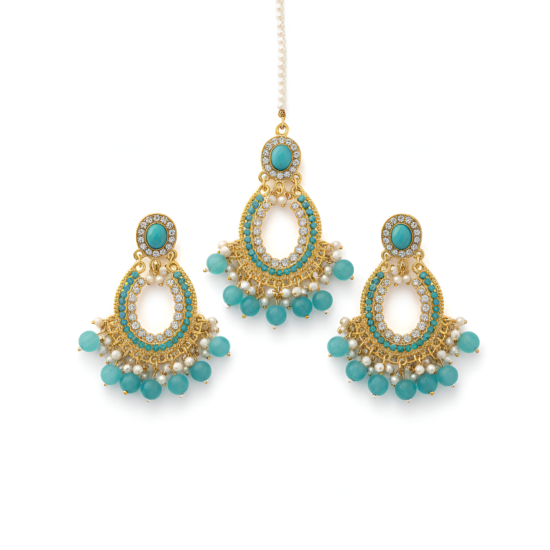 Kudan Jhumka & Maang Tikka Set