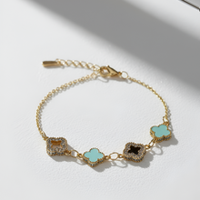 Aqua Clover Bracelet