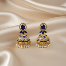 Royal Blue Jhumka Set