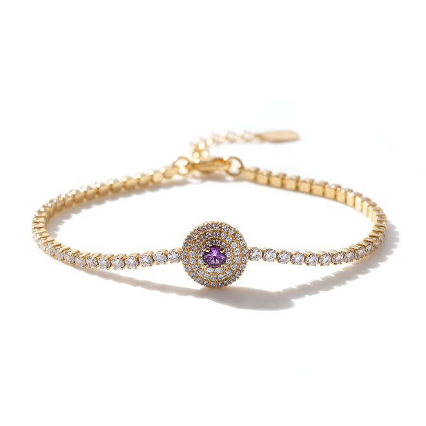 Elegant Pink Stone Bracelet